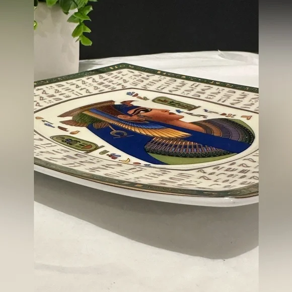 LIMOGES - FM Fathi Mahmoud Made in Egypt Square Plate 10”5 - Picture 6 of 9